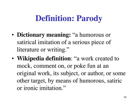 literature definition of parody